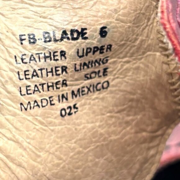 FREEBIRD BY STEVEN Blade Harness Ankle Bootie 6 Western Belt Burgundy Distressed - Picture 12 of 12